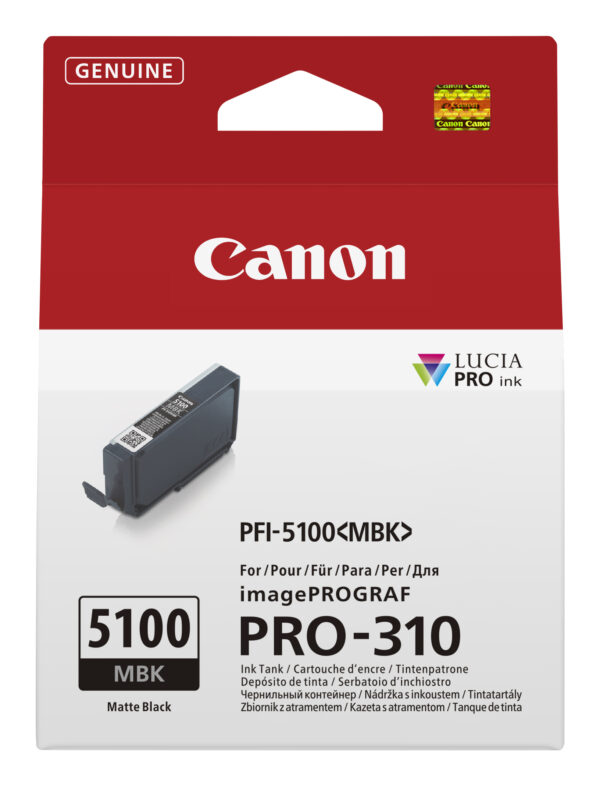 Canon PFI-5100 MBK ink cartridge 1 pc(s) Original Matte black Canon PFI-5100 MBK ink cartridge 1 pc(s) Original Matte black