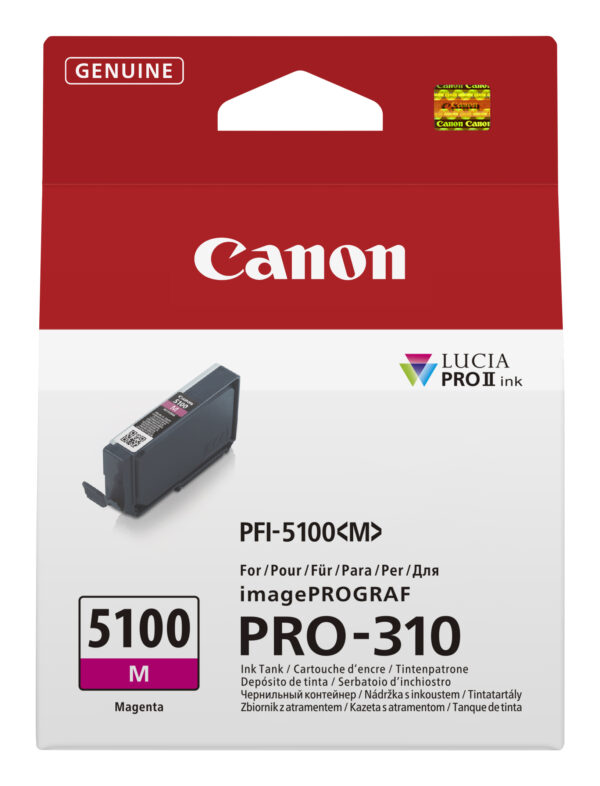 Canon PFI-5100 M ink cartridge 1 pc(s) Original Magenta Canon PFI-5100 M ink cartridge 1 pc(s) Original Magenta