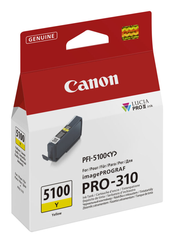 Canon PFI-5100 Y ink cartridge 1 pc(s) Original Yellow Canon PFI-5100 Y ink cartridge 1 pc(s) Original Yellow