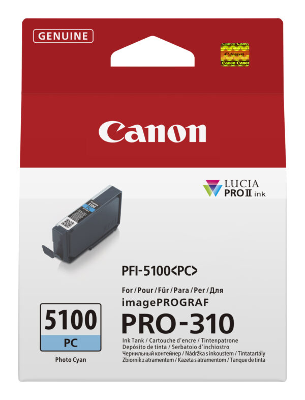 Canon PFI-5100 PC ink cartridge 1 pc(s) Original Photo cyan Canon PFI-5100 PC ink cartridge 1 pc(s) Original Photo cyan