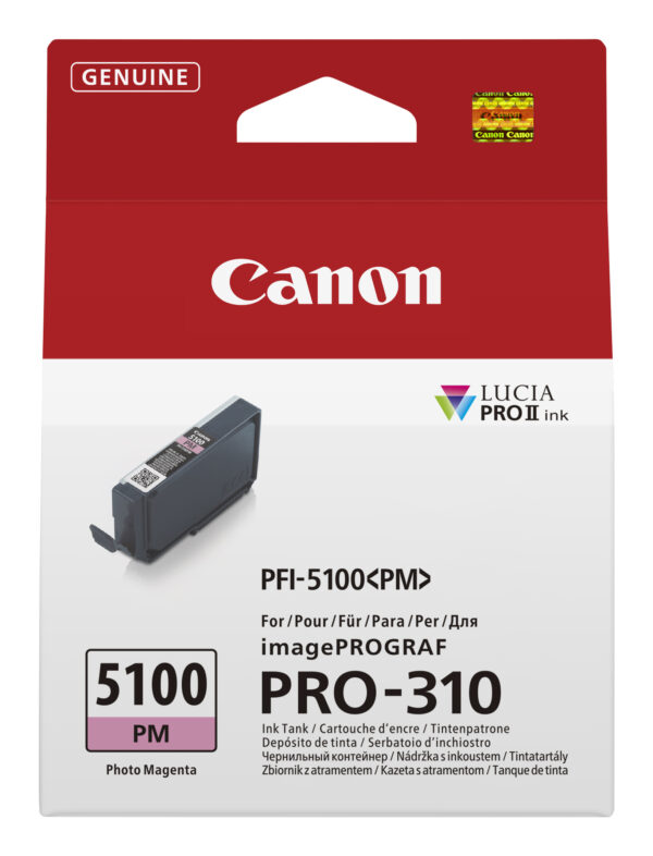 Canon PFI-5100 PM ink cartridge 1 pc(s) Original Photo magenta Canon PFI-5100 PM ink cartridge 1 pc(s) Original Photo magenta