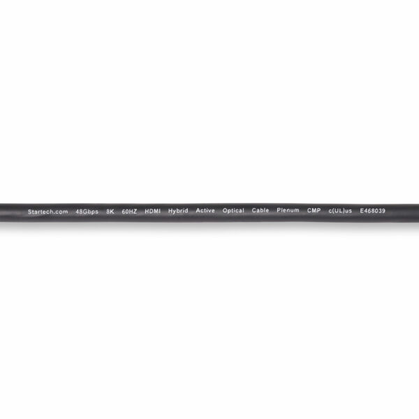 StarTech.com 50ft (15.2m) HDMI 2.1 Hybrid Active Optical Cable (AOC),