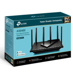 TP-Link Archer AX5400 Dual-Band Gigabit Wi-Fi 6 Router, Black TP-Link Archer AX5400 Dual-Band Gigabit Wi-Fi 6 Router, Black