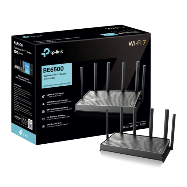 TP-Link Archer BE400 wireless router 2.5 Gigabit Ethernet Dual-band TP-Link Archer BE400 wireless router 2.5 Gigabit Ethernet Dual-band