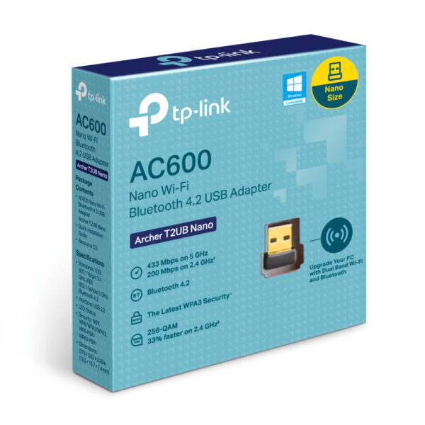TP-Link AC600 Nano Dual Band Wi-Fi Bluetooth 4.2 USB Adapter TP-Link AC600 Nano Dual Band Wi-Fi Bluetooth 4.2 USB Adapter