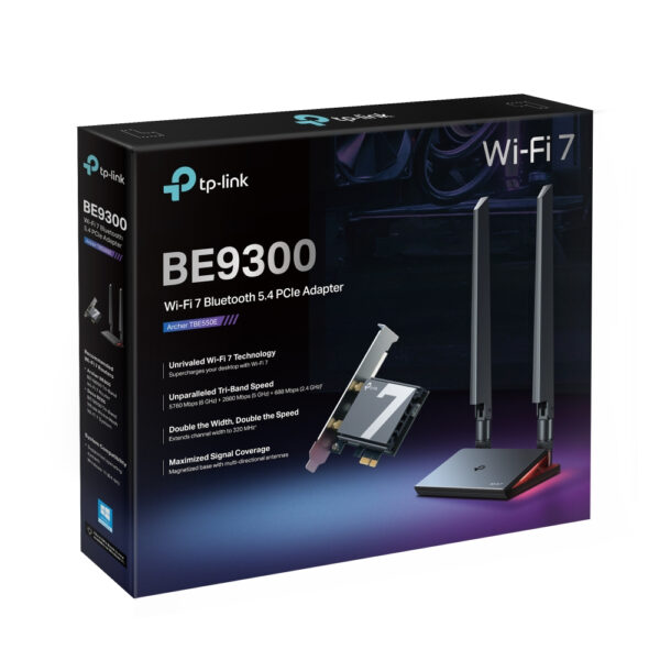 TP-Link Archer BE9300 Wi-Fi 7 Bluetooth 5.4 PCIe Adapter TP-Link Archer BE9300 Wi-Fi 7 Bluetooth 5.4 PCIe Adapter