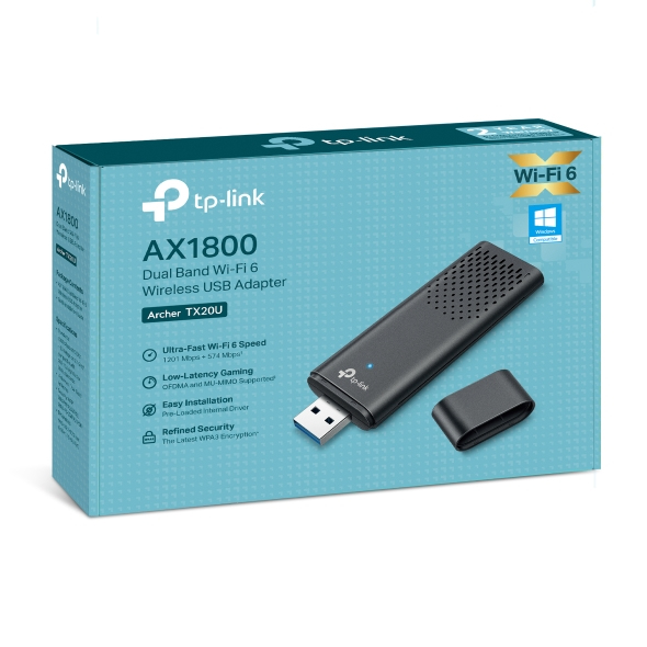 TP-Link Archer AX1800 Dual Band Wi-Fi 6 USB Adapter TP-Link Archer AX1800 Dual Band Wi-Fi 6 USB Adapter