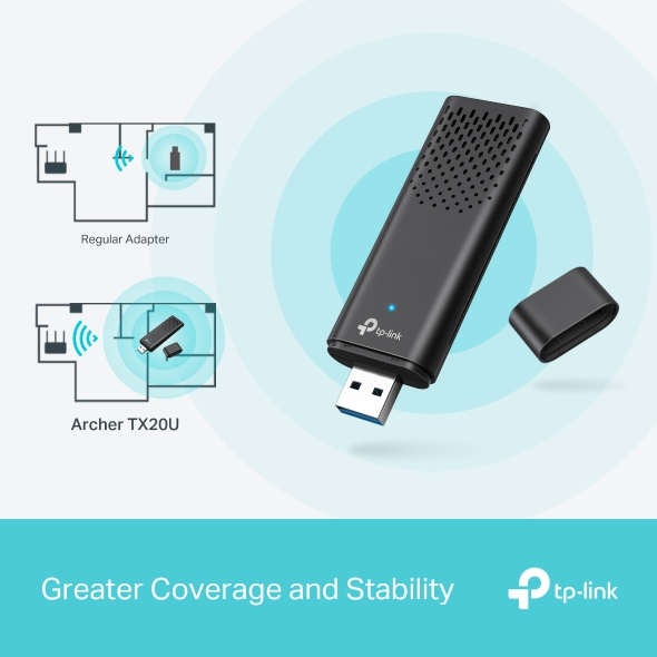 TP-Link Archer AX1800 Dual Band Wi-Fi 6 USB Adapter TP-Link Archer AX1800 Dual Band Wi-Fi 6 USB Adapter