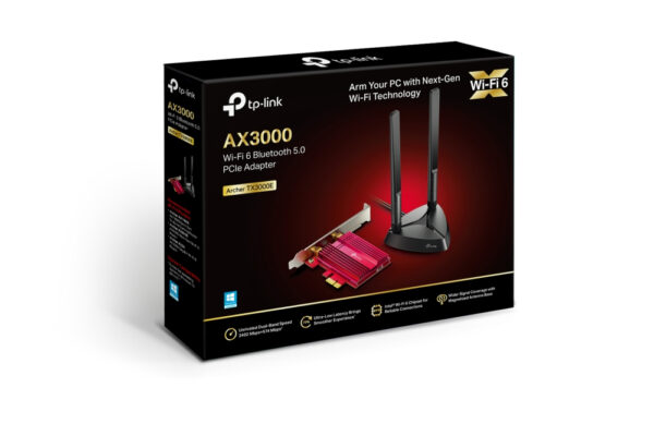TP-Link AX3000 Wi-Fi 6 Bluetooth 5.0 PCIe Adapter TP-Link AX3000 Wi-Fi 6 Bluetooth 5.0 PCIe Adapter