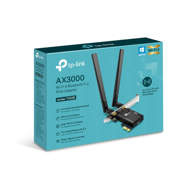 TP-Link Archer AX3000 Wi-Fi 6 Bluetooth 5.2 PCIe Adapter TP-Link Archer AX3000 Wi-Fi 6 Bluetooth 5.2 PCIe Adapter