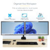 StarTech.com Desk Mount Dual Monitor Arm, Full Motion Monitor Mount
