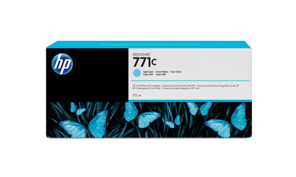 HP 771C 775-ml Light Cyan DesignJet Ink Cartridge HP 771C 775-ml Light Cyan DesignJet Ink Cartridge
