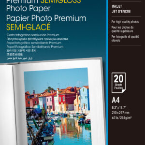 Epson Premium Semi-Gloss Photo Paper - A4 - 20 Sheets