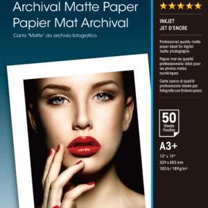 Epson Archival Matte Paper, DIN A3+, 189g/m², 50 Sheets Epson Archival Matte Paper, DIN A3+, 189g/m², 50 Sheets