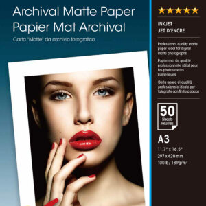 Epson Archival Matte Paper, DIN A3, 189g/m², 50 Sheets Epson Archival Matte Paper, DIN A3, 189g/m², 50 Sheets