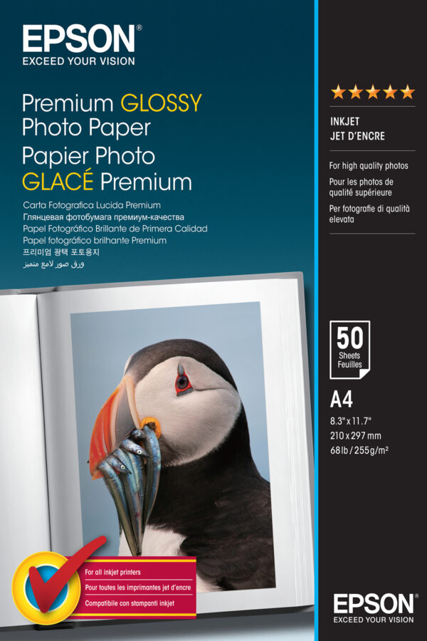 Epson Premium Glossy Photo Paper - A4 - 50 Sheets Epson Premium Glossy Photo Paper - A4 - 50 Sheets