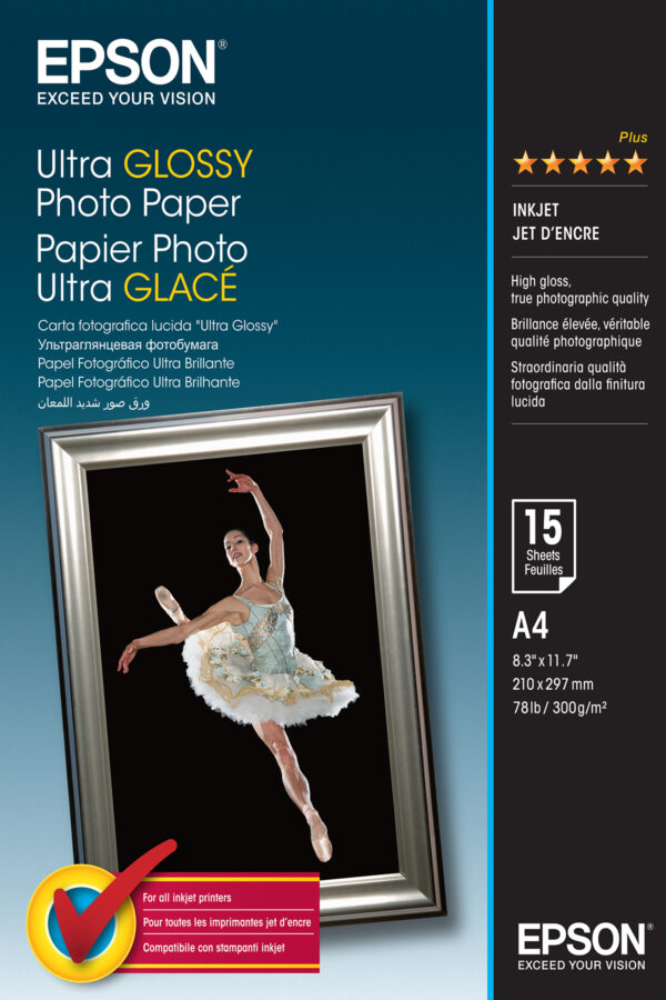 Epson Ultra Glossy Photo Paper - A4 - 15 Sheets Epson Ultra Glossy Photo Paper - A4 - 15 Sheets