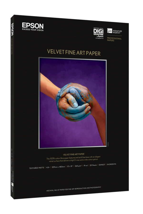 Epson Velvet Fine Art Paper, DIN A2, 260g/m², 25 Sheets