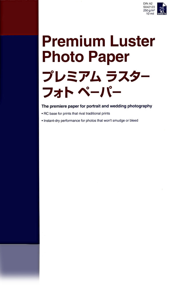 Epson Premium Luster Photo Paper, DIN A2, 250g/m², 25 Sheets Epson Premium Luster Photo Paper, DIN A2, 250g/m², 25 Sheets