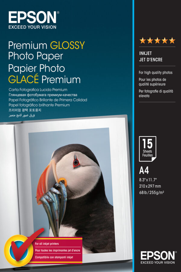 Epson Premium Glossy Photo Paper - A4 - 15 Sheets Epson Premium Glossy Photo Paper - A4 - 15 Sheets