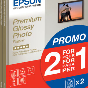 Epson Premium Glossy Photo Paper - A4 - 2x 15 Sheets