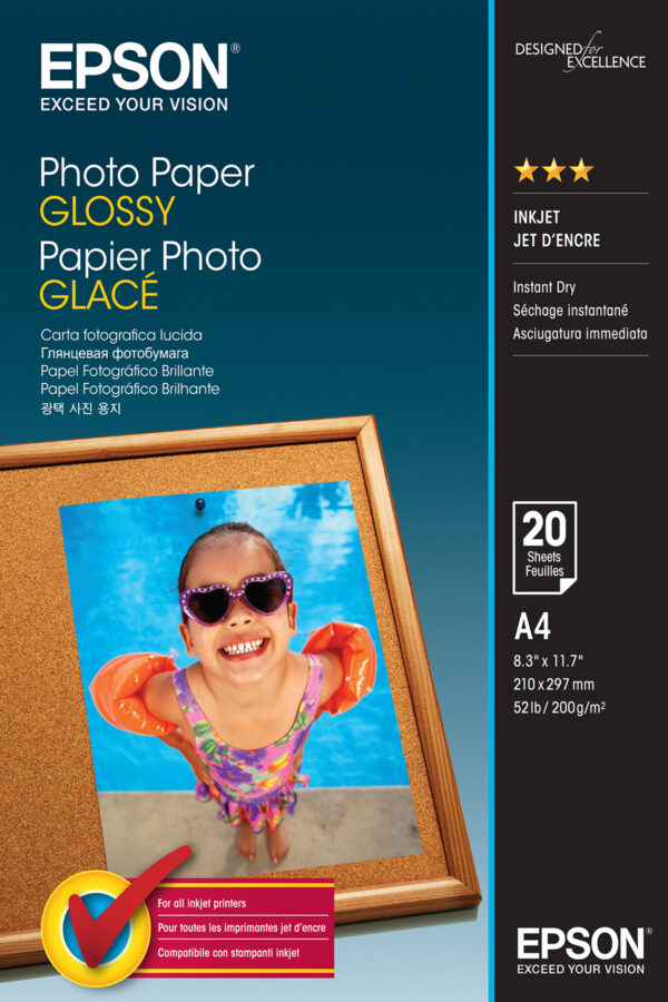 Epson Photo Paper Glossy - A4 - 20 sheets Epson Photo Paper Glossy - A4 - 20 sheets