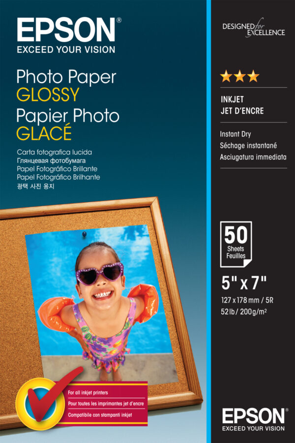 Epson Photo Paper Glossy - 13x18cm - 50 sheets Epson Photo Paper Glossy - 13x18cm - 50 sheets