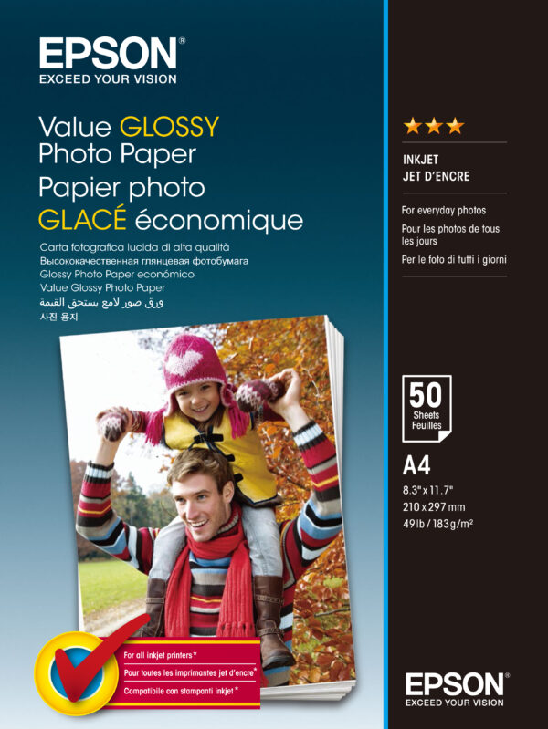 Epson Value Glossy Photo Paper - A4 - 20 sheets Epson Value Glossy Photo Paper - A4 - 20 sheets