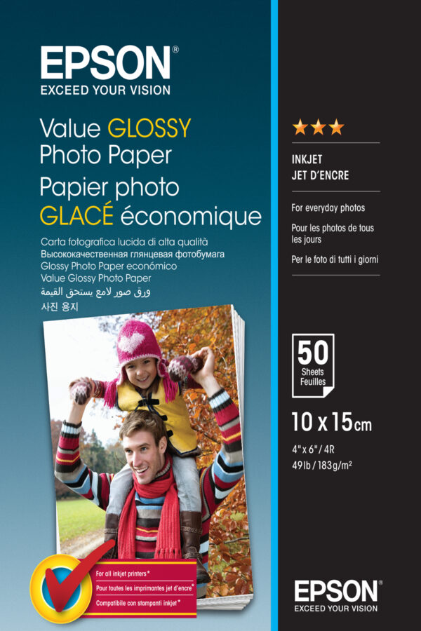 Epson Value Glossy Photo Paper - 10x15cm - 50 sheets Epson Value Glossy Photo Paper - 10x15cm - 50 sheets