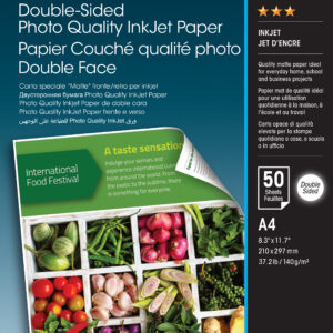 Epson Double-Sided Photo Quality Inkjet Paper - A4 - 50 Sheets Epson Double-Sided Photo Quality Inkjet Paper - A4 - 50 Sheets