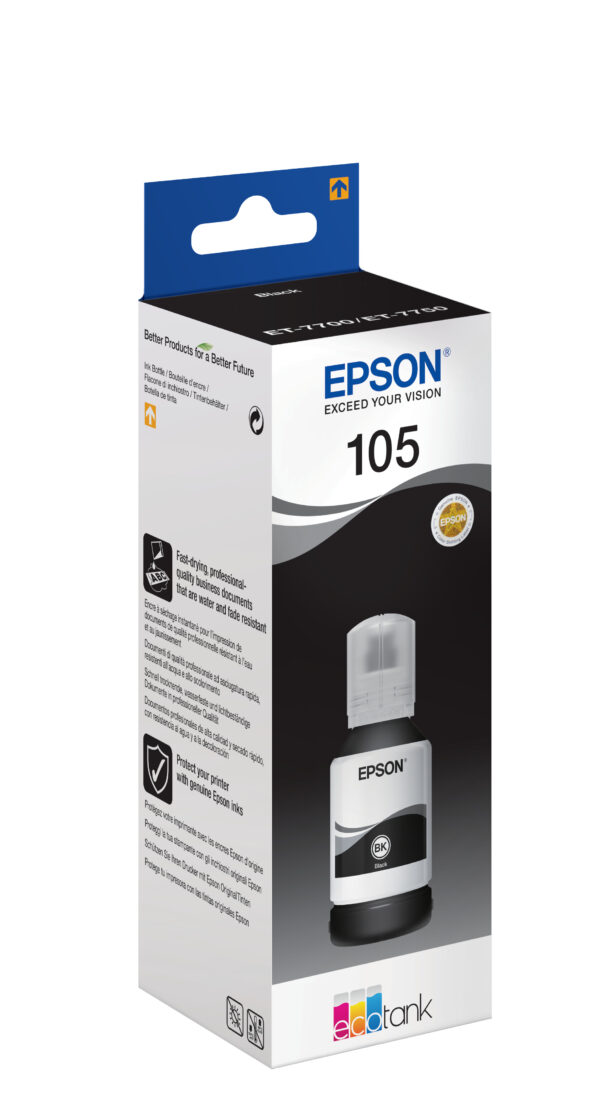 Epson 105 EcoTank Pigment Black ink bottle Epson 105 EcoTank Pigment Black ink bottle