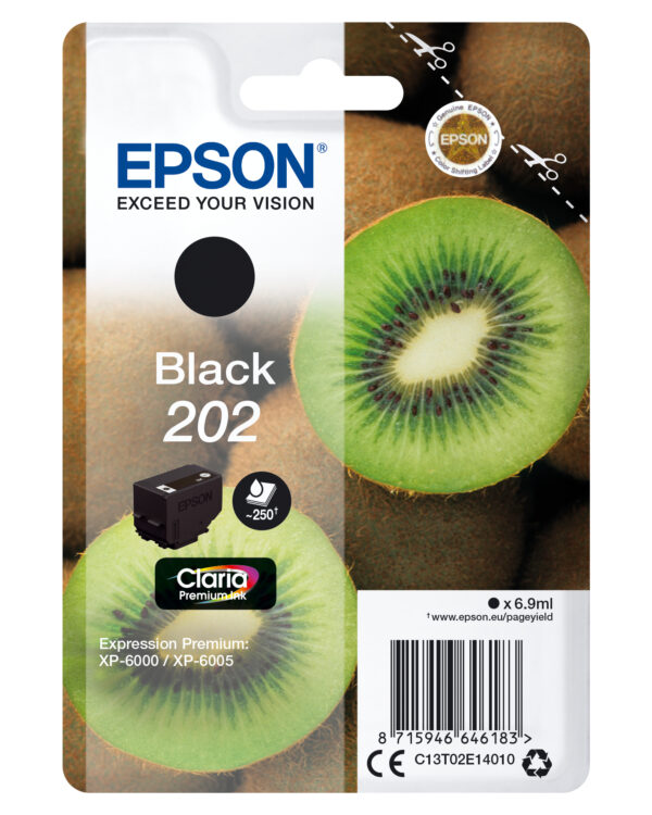 Epson Kiwi Singlepack Black 202 Claria Premium Ink Epson Kiwi Singlepack Black 202 Claria Premium Ink