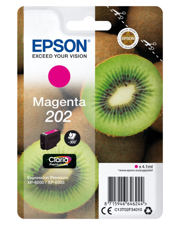 Epson Kiwi Singlepack Magenta 202 Claria Premium Ink Epson Kiwi Singlepack Magenta 202 Claria Premium Ink