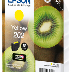 Epson Kiwi Singlepack Yellow 202 Claria Premium Ink