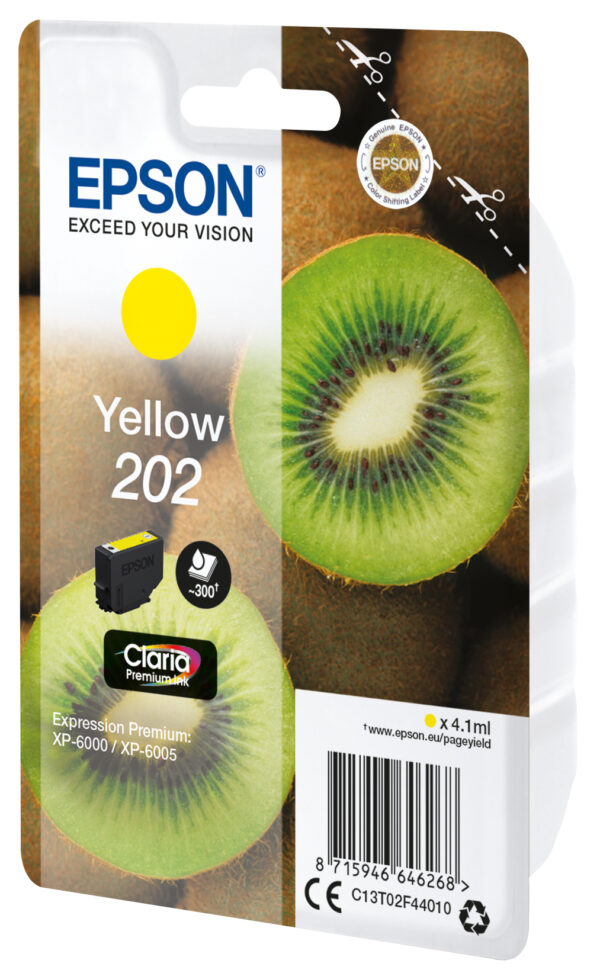 Epson Kiwi Singlepack Yellow 202 Claria Premium Ink Epson Kiwi Singlepack Yellow 202 Claria Premium Ink