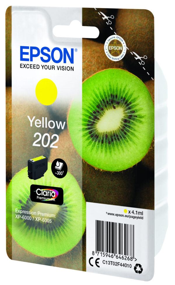 Epson Kiwi Singlepack Yellow 202 Claria Premium Ink Epson Kiwi Singlepack Yellow 202 Claria Premium Ink
