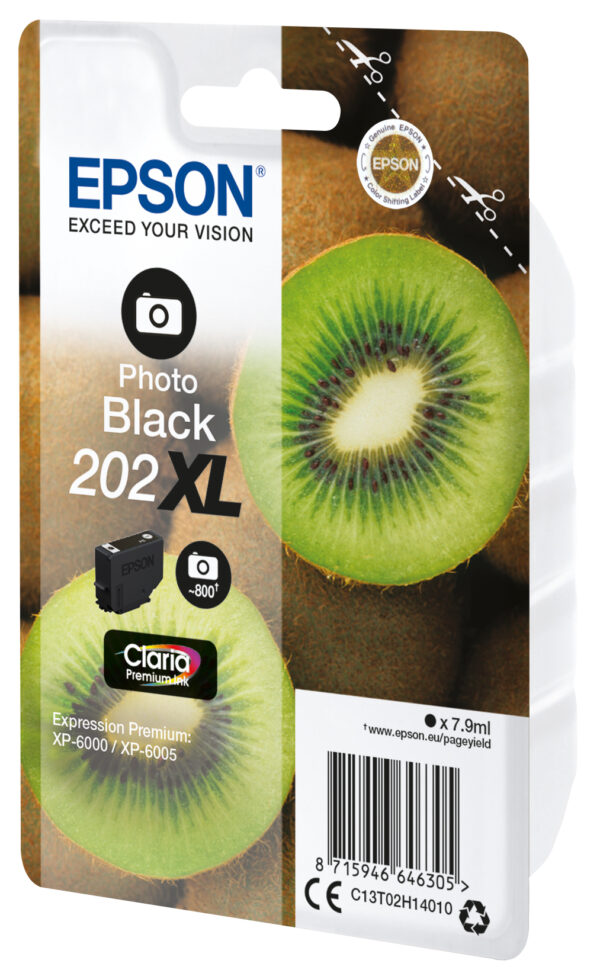 Epson Kiwi Singlepack Photo Black 202XL Claria Premium Ink Epson Kiwi Singlepack Photo Black 202XL Claria Premium Ink