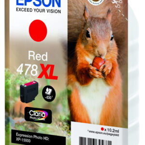 Epson Squirrel Singlepack Red 478XL Claria Photo HD Ink Epson Squirrel Singlepack Red 478XL Claria Photo HD Ink