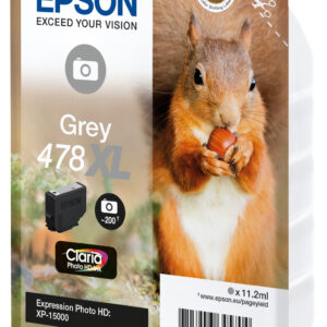 Epson Squirrel Singlepack Grey 478XL Claria Photo HD Ink Epson Squirrel Singlepack Grey 478XL Claria Photo HD Ink