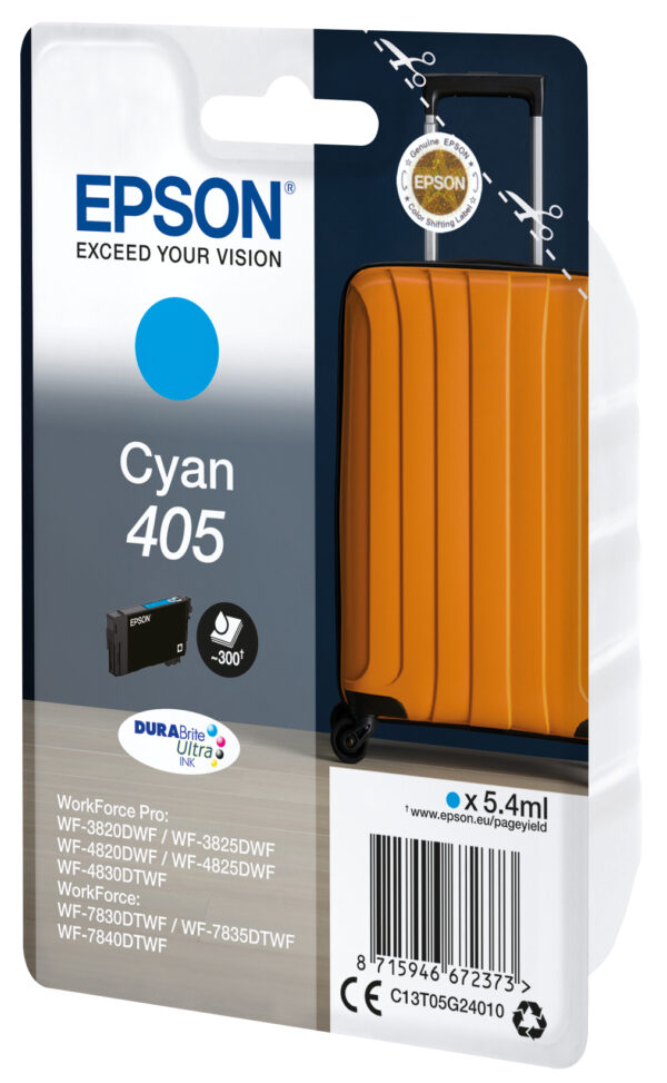 Epson Cyan 405 DURABrite Ultra Ink ink cartridge 1 pc(s) Original Epson Cyan 405 DURABrite Ultra Ink ink cartridge 1 pc(s) Original