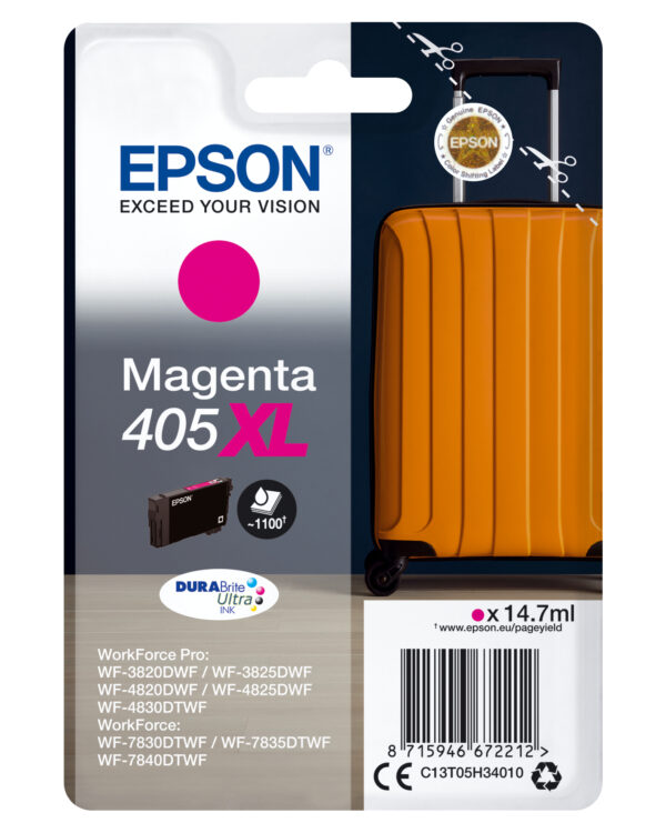 Epson 405XL DURABrite Ultra Ink ink cartridge 1 pc(s) Original High Epson 405XL DURABrite Ultra Ink ink cartridge 1 pc(s) Original High