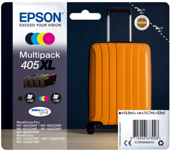 Epson 405XL DURABrite Ultra ink cartridge 1 pc(s) Original High (XL) Epson 405XL DURABrite Ultra ink cartridge 1 pc(s) Original High (XL)