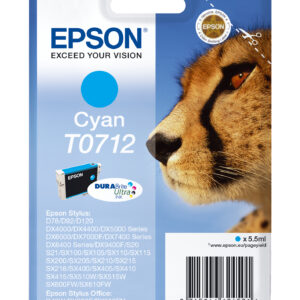 Epson Singlepack Cyan T0712 DURABrite Ultra Ink