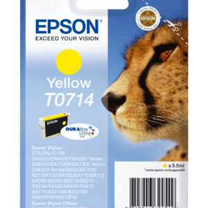 Epson Singlepack Yellow T0714 DURABrite Ultra Ink Epson Singlepack Yellow T0714 DURABrite Ultra Ink