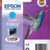 Epson Hummingbird Singlepack Cyan T0802 Claria Photographic Ink