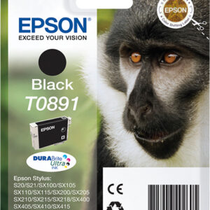 Epson Monkey Singlepack Black T0891 DURABrite Ultra Ink