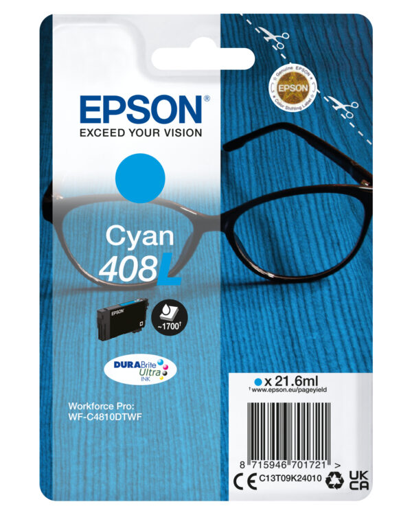 Epson 408L DURABrite Ultra ink cartridge 1 pc(s) Original High (XL) Epson 408L DURABrite Ultra ink cartridge 1 pc(s) Original High (XL)