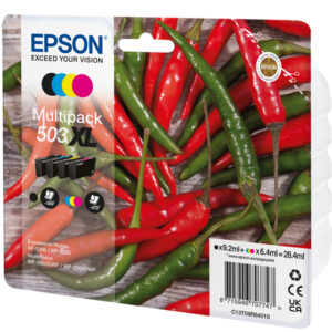 Epson 503XL ink cartridge 4 pc(s) Original High (XL) Yield Black, Epson 503XL ink cartridge 4 pc(s) Original High (XL) Yield Black,