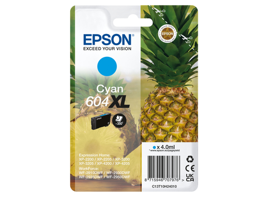 Epson 604XL ink cartridge 1 pc(s) Original High (XL) Yield Cyan Epson 604XL ink cartridge 1 pc(s) Original High (XL) Yield Cyan