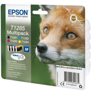 Epson Fox Multipack 4-colours T1285 DURABrite Ultra Ink Epson Fox Multipack 4-colours T1285 DURABrite Ultra Ink